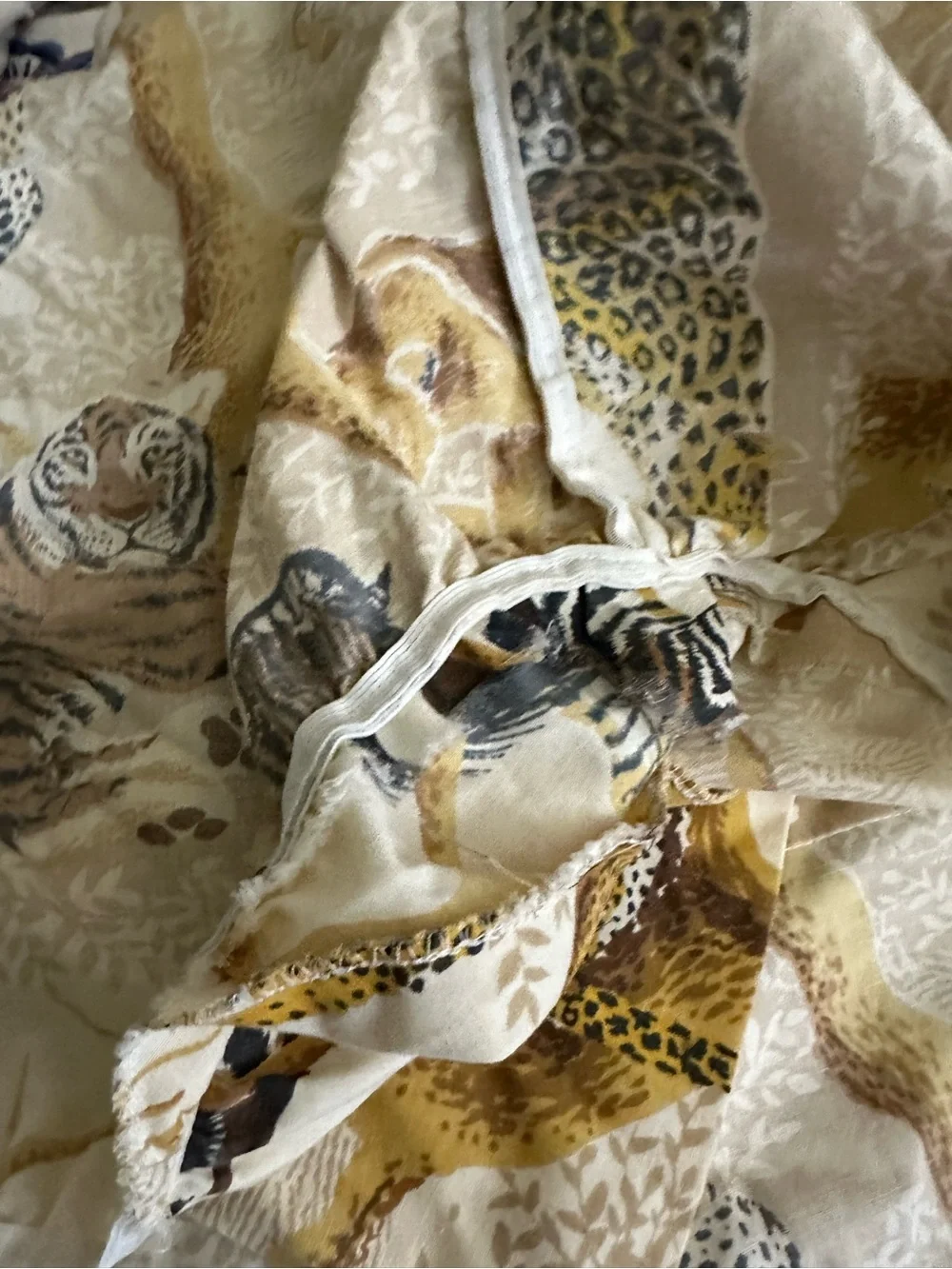 J.P. Stevens & Co. Safari Animal Printed king size Bedding vintage 1976